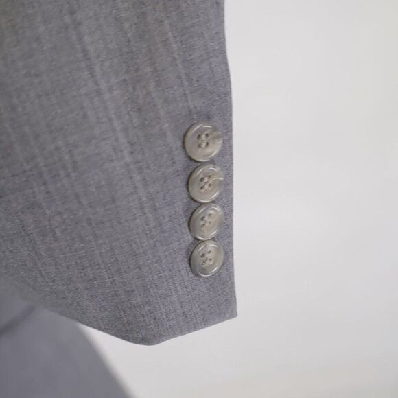 Joseph & Feiss International Twill Wool Gray 44R / Slim 46R Blazer 3 Button - Picture 3 of 12